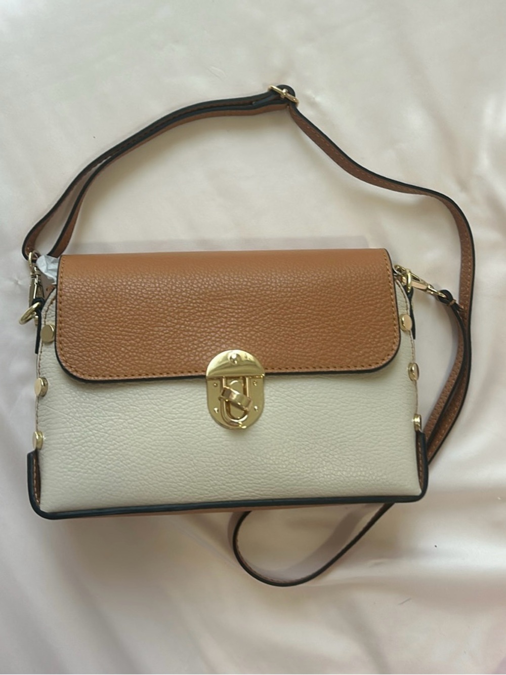 Women’s Leather Two-Tone Crossbody Bag